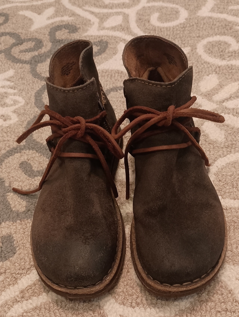 Born Cayln Lace Up Ankle Boots With Side Zippers 6.5